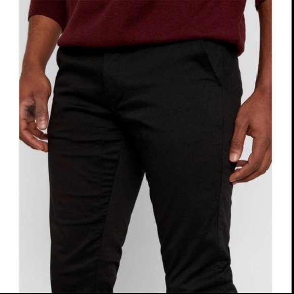 NEW Bruun & Stengade Flash Slim Fit Black Trouser Chino Pants 30W x 32L - Picture 2 of 12